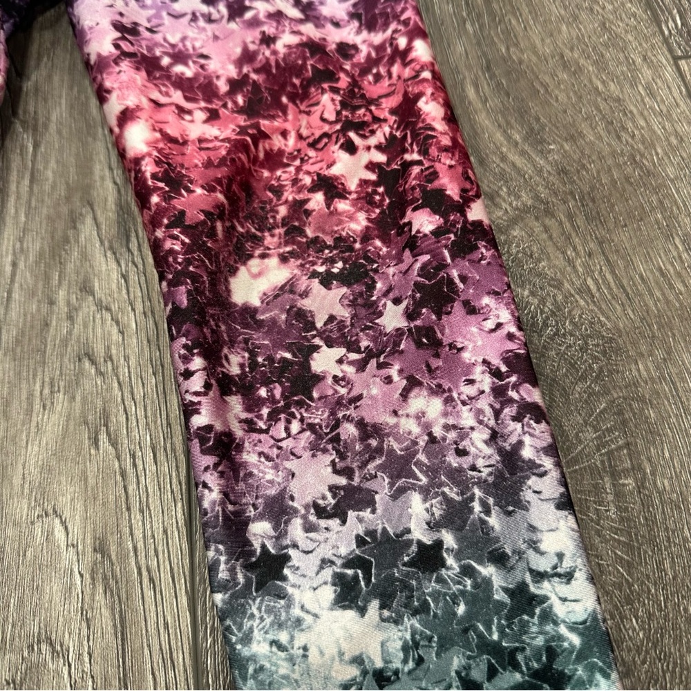 PixieLane Purple and Pink Ombre Tie-Dye Star Leggings, Size 5 - Picture 2 of 4